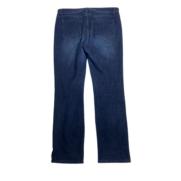 Soft Surroundings 10 Jeans Straight Dark Stretch 36" X 31" - Picture 2 of 5